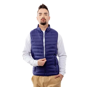 Men's quilted vest GLANO - dark blue