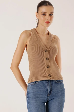 By Saygı Buttoned Front Jumper Vest