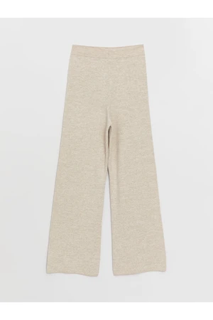 LC Waikiki Tight-fitting Palazzo Women's Knitwear Pants with Elastic Waist.