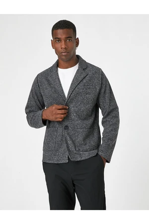 Koton Basic Jacket with Pocket Detail and Buttons