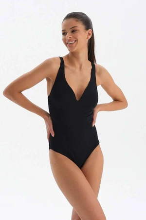 Dagi Black Triangle Wide V Wire Strand Swimwear