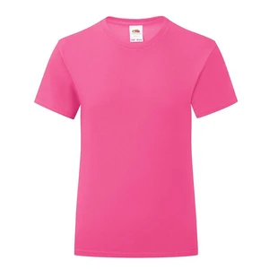 Pink Girls' T-shirt Iconic Fruit of the Loom