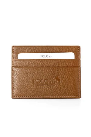 Polo Air Genuine Leather and Tan Credit Card Holder in its Box