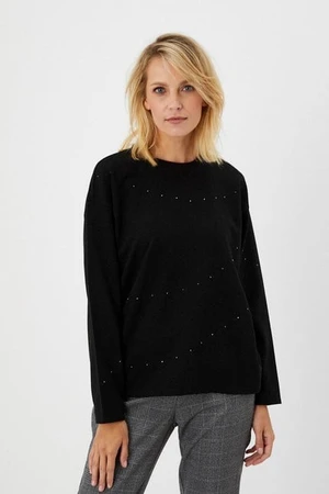 Sweatshirt with rhinestones