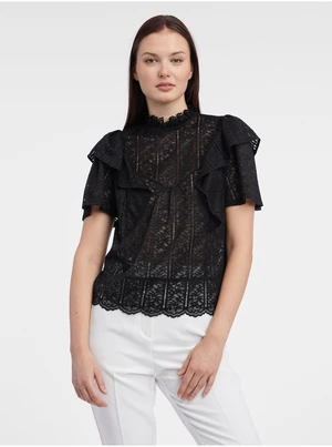 Orsay Black Ladies Lace Blouse - Women