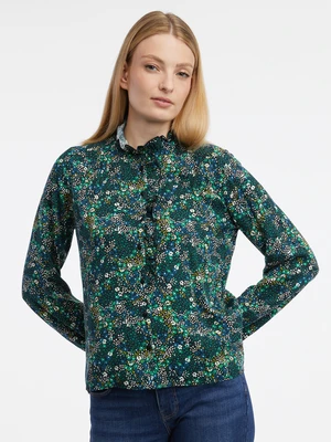 Orsay Dark Green Ladies Floral Blouse - Women