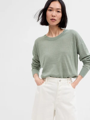 Light green women's basic sweater GAP