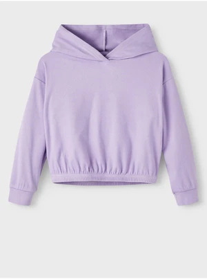 Light purple girly hoodie name it Louise - Girls