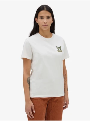 Creamy women's T-shirt VANS Natural Fly - Women