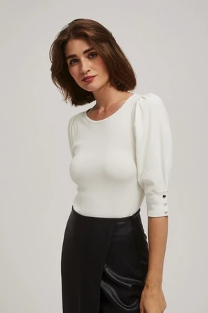 Sweater with puffed sleeves