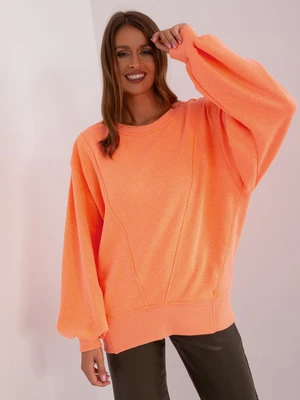 Fluo Orange Oversize Cotton Sweatshirt