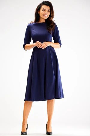 Awama Woman's Dress A620 Navy Blue