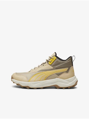 Yellow-Beige Mens Running Ankle Boots Puma Obstruct - Men