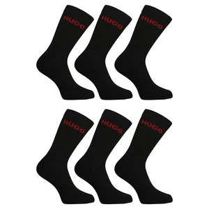 6PACK socks Hugo Boss high black