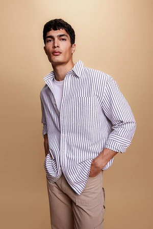 DEFACTO Relax Fit Striped Long Sleeve Shirt