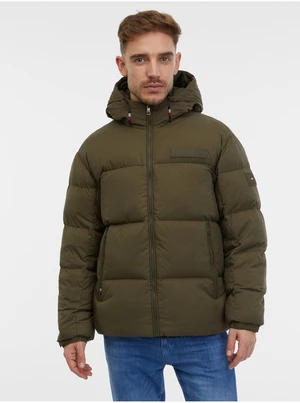 Khaki Men's Down Jacket Tommy Hilfiger New York