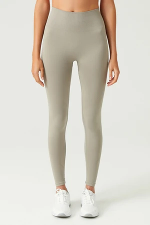 LOS OJOS x Melody Soft Khaki High Waist Seamless Sports Leggings Adorn