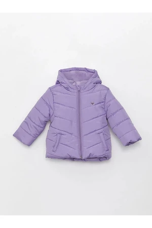 LC Waikiki LCW ECO Hooded Long Sleeved Coat for Baby Girl