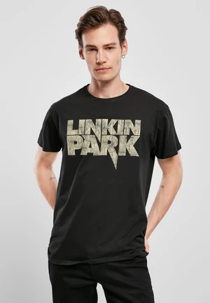 Black T-shirt with Linkin Park Distressed logo