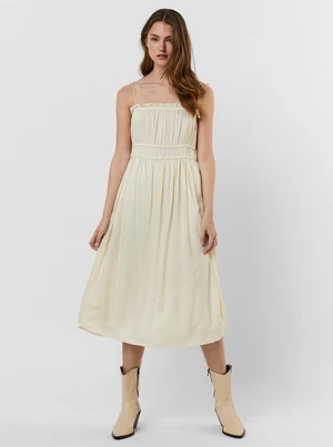 Cream dress VERO MODA Helyn - Women