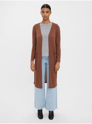 Brown long cardigan VERO MODA Anepaya - Women