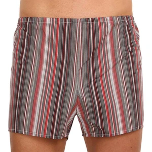 Classic men's boxer shorts Foltýn red with oversized stripes