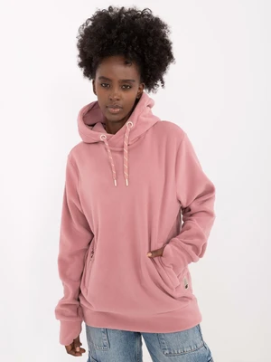 Dusty pink fleece kangaroo sweatshirt SUBLEVEL