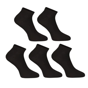 5PACK Socks Nedeto Low Bamboo Black