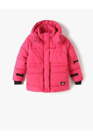 Koton Oversize Hooded Puffer Jacket with Flap Pockets