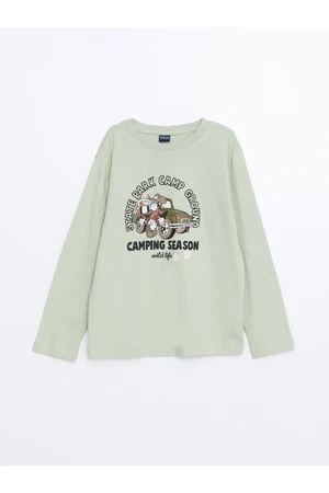 LC Waikiki Crew Neck Nostalgic Monkey Printed Boy's T-Shirt