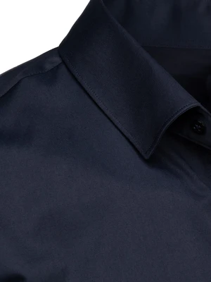 Men's elegant shirt dark blue Dstreet