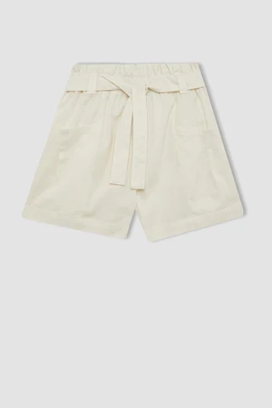 DEFACTO Girl Paperbag Linen Shorts