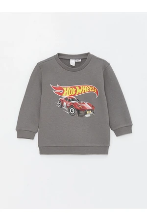 LC Waikiki Lcw Crew Neck Hot Wheels Printed Baby Boy Sweatshirt