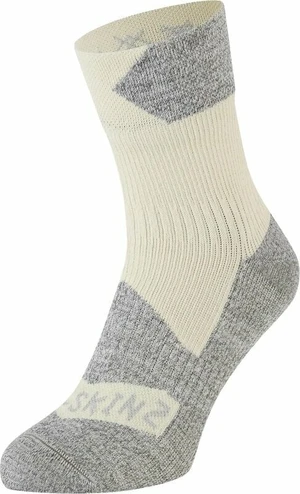 Sealskinz Bircham Waterproof All Weather Ankle Length Sock Cream/Grey Marl M Calzini ciclismo