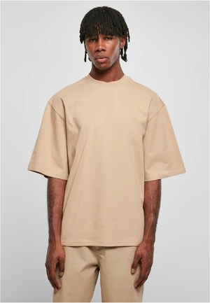 Organic T-shirt with Oversized Sleeve UnionBeige