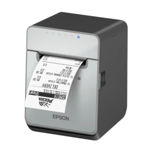 Epson TM-L100, Sync & Charge, 8 dots/mm (203 dpi), cutter, linerless, USB, BT, Ethernet, black