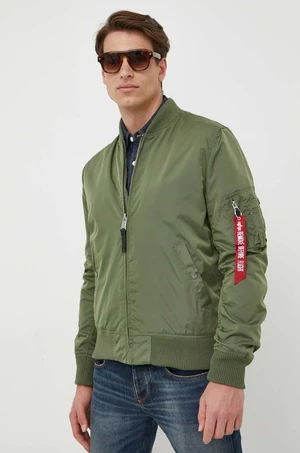 Bunda Alpha Industries MA-1 TT 191103.01, pánska, zelená farba, prechodná