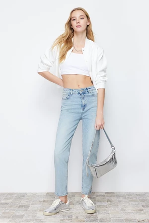 Trendyol Light Blue High Waist Slim Mom Jeans