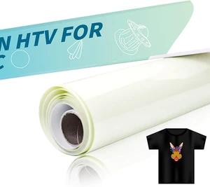 HTVRONT 12inX5ft Sublimation HTV for Dark Fabric Glossy/Matte Sublimation Vinyl Wash Durable for T-Shirts/Bag/Hat/Pillow