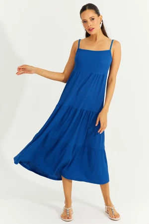 Cool & Sexy Women's Saks Adjustable Straps Midi Dress