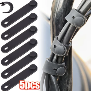 5/3/1pcs Rubber Cable Tie for Motorcycle Cars Bicycles Frame Securing Cable Management Elasticity Harness Cables Organizers