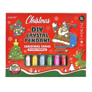 Children's Painting Set For Christmas Bake-Free Craft Painting Decor Safe And Harmless Christmas Paint Your Own Sets For