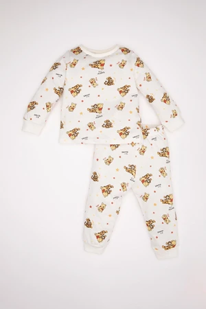 DEFACTO Baby Boy Disney Winnie The Pooh Long Sleeve Cotton Pajama Set