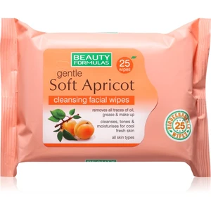 Beauty Formulas Apricot vlhčené čistiace obrúsky 25 ks