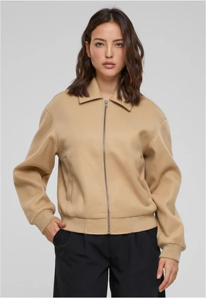 Women's bomber jacket beige