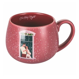 Różowy świąteczny kubek porcelanowy 400 ml Pink Xmas – VDE Tivoli 1996