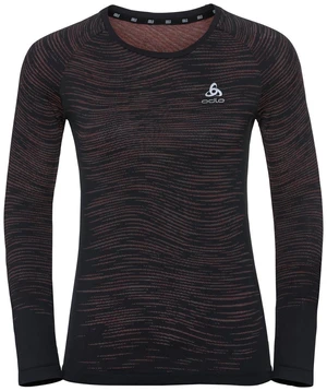 Odlo Blackcomb Ceramicool T-Shirt Black/Space Dye Tricou cu mânecă lungă pentru alergare