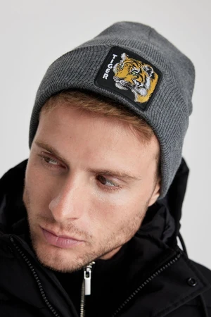 DEFACTO Men's Woven Labeled Beret