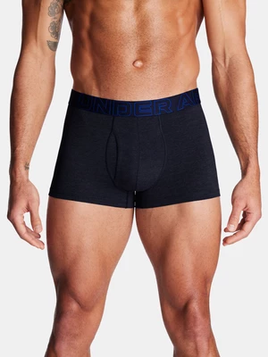 Set of three men's boxer shorts in black, navy blue and grey Under Armour UA Performance Cotton 3in