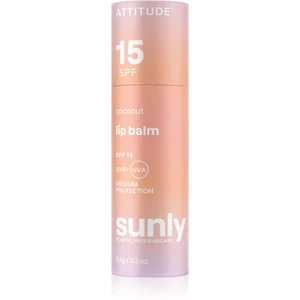 Attitude Sunly Lip Balm ochranný balzám na rty SPF 15 Coconut 8,5 g